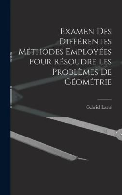Examen Des Différentes Méthodes Employées Pour Résoudre Les Problèmes De