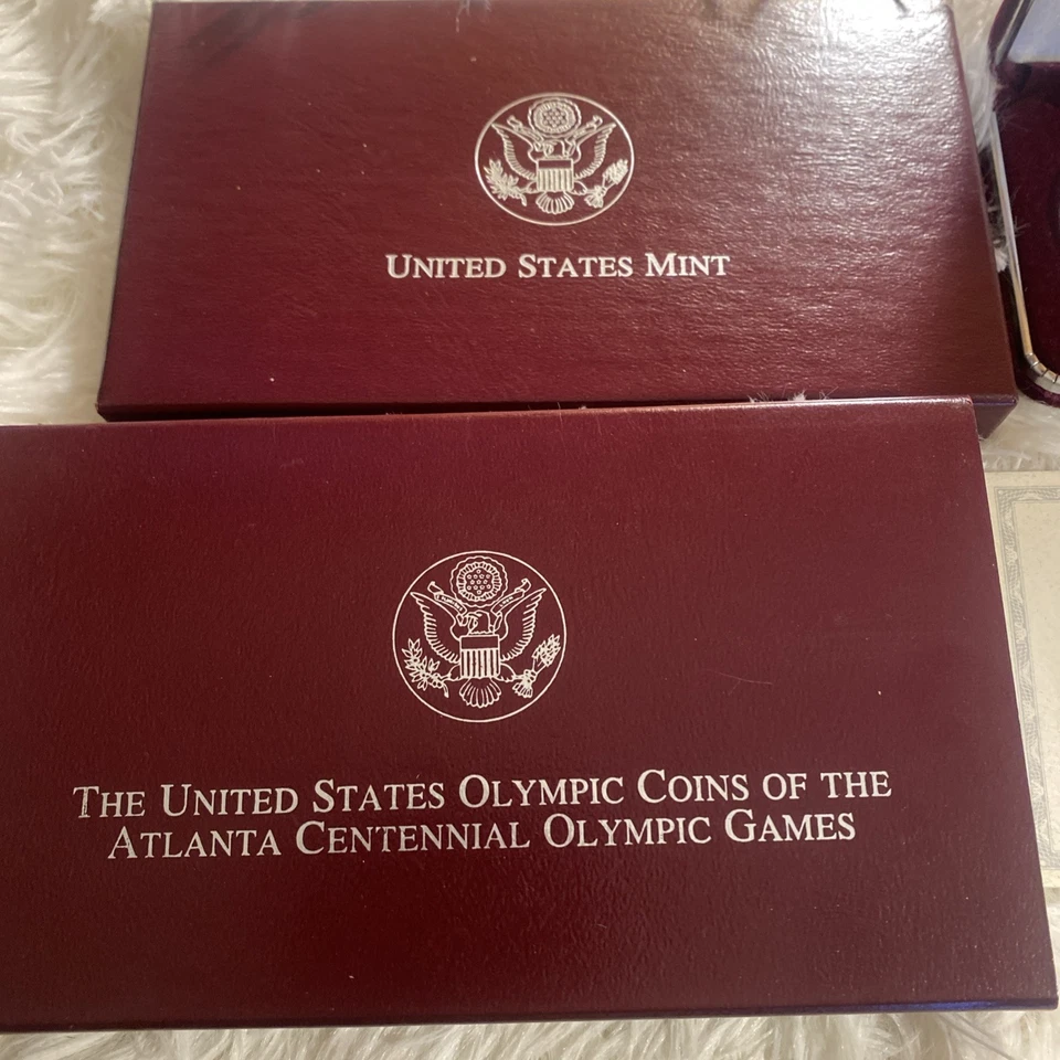 1996 Atlanta Centennial Olympic Silver $1 Proof Coin, 90% Silver, Box & CoA  - Image 4 of 4