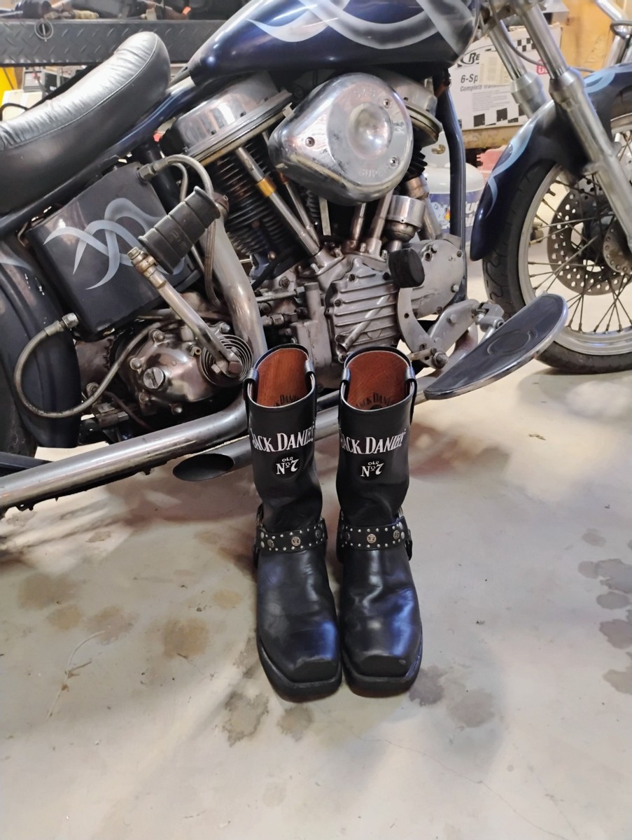 Old No. 7 Jack Daniels motorcycle boots mens size 10D | eBay