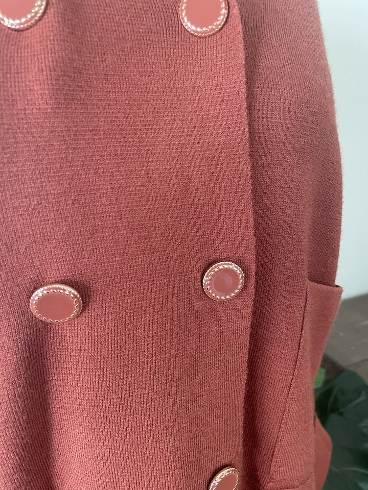 Vestido Suéter Vintage Coral Georges Rech, Mediano, ¡Tan Suave! Foto 3 de 4