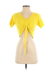 NWT Assorted Brands Women Yellow Short Sleeve Top S