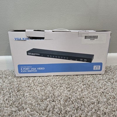 KVM Switch 8 Port VGA USB 2.0 Rackmount Hub Remote Desktop Controller New