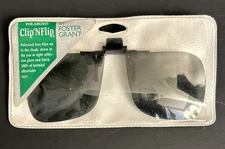 Vtg FOSTER GRANT Polarized CLIP ON FLIP UP for SUNGLASSES in Original Package