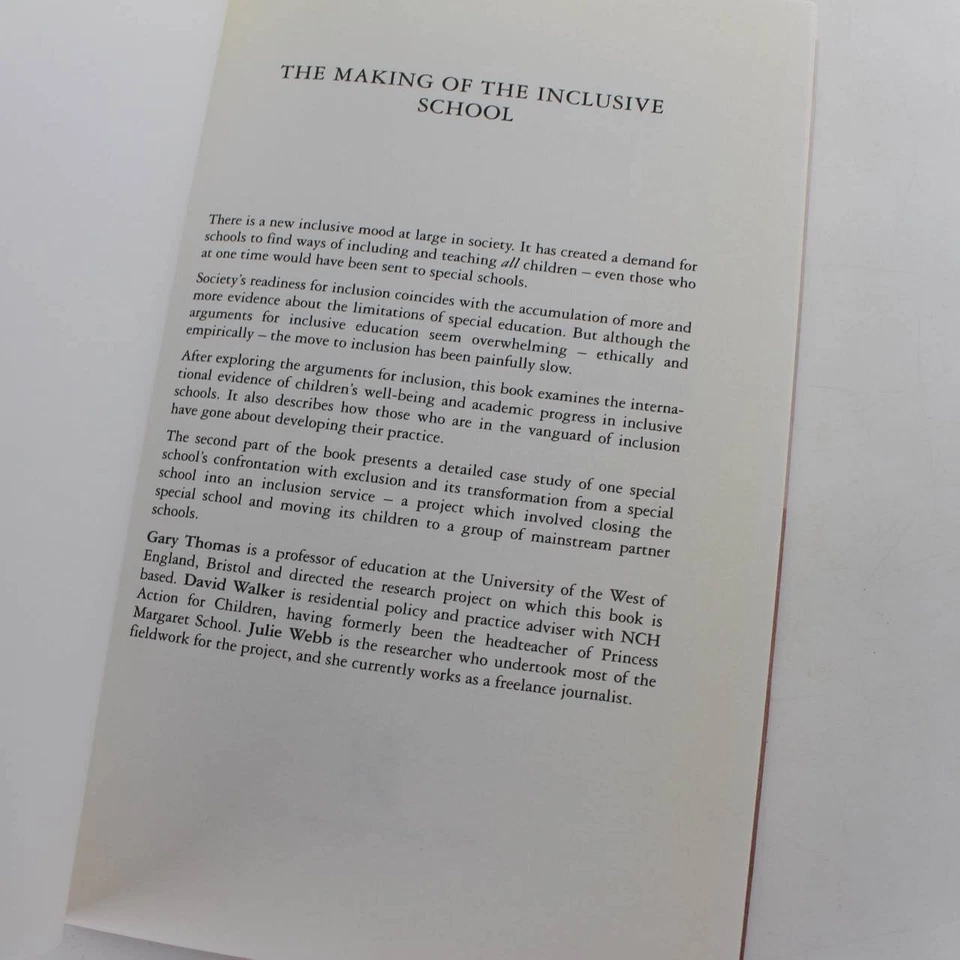 The Making of the Inclusive School book by Gary Thomas, David Walker, Julie Webb - Image 3 of 4