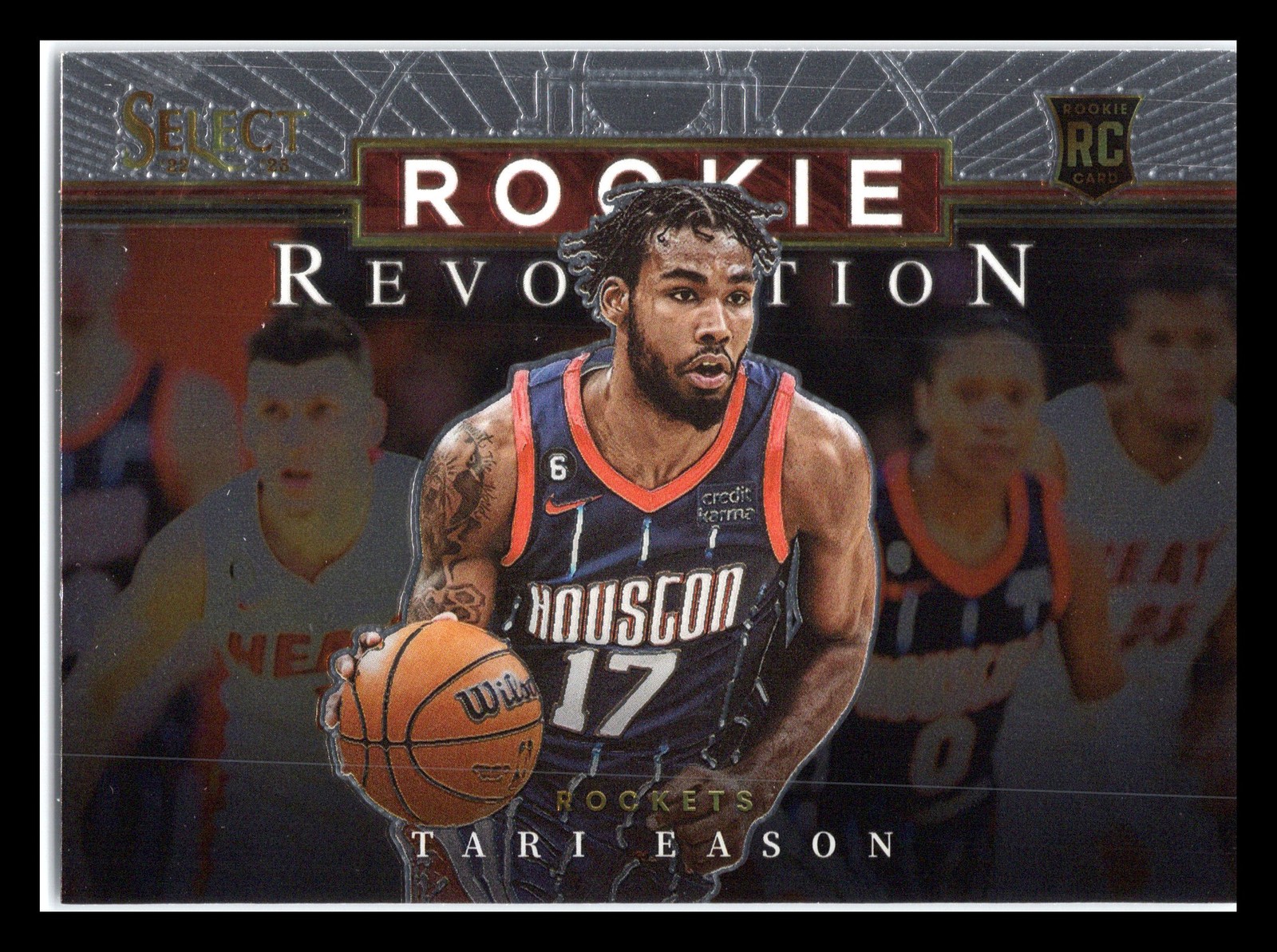 2022-23 Panini Select #17 Tari Eason Rookie Revolution Houston Rockets
