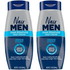 Nair Men Hair Removal Body Cream 12 Ounce Pack of 2