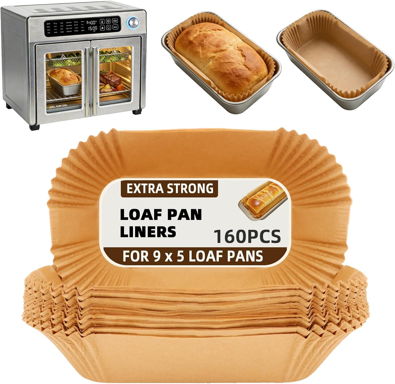 Loaf Pan Liners 160 Pack 9x5 5 Inch