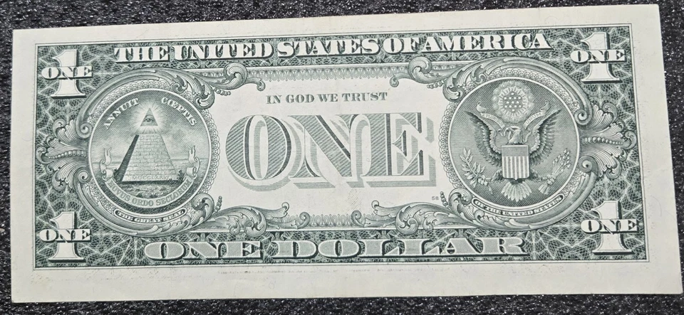 $1 Dollar Bill Binary Serial Number 1s 2s Seven Of A Kind Near Solid 11121111 - Image 2 of 4