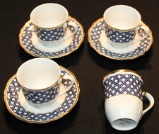 Ralph Lauren Lattice Mug  Three Cup  Saucer Sets