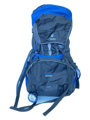 Deuter Aircontact 65+10 Backpack Navy PVC Used Excellent Condition