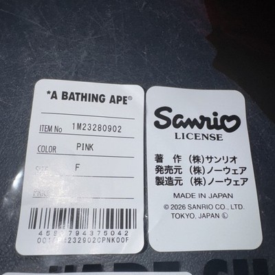 BAPE x Sanrio Characters Hello Kitty Ape Head ABC Camo Mesh Cap