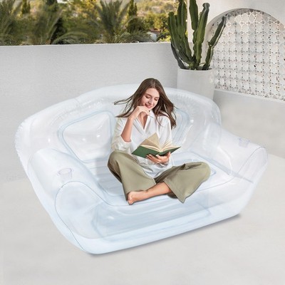 Portable Inflatable Sofa for Two - Durable PVC Couch for Camping & Home