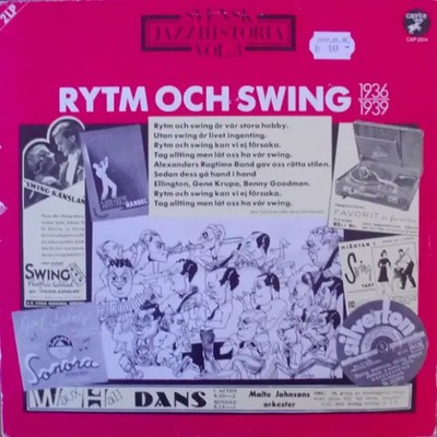 Svensk Jazzhistoria Vol. 3: Rytm Och Swing 1936-1939 BOOKLET INCL. 2xVinyl LP