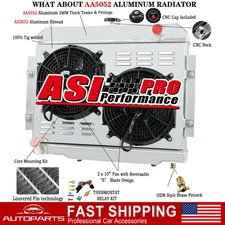 For 1972-86 JEEP CJ5 CJ6 CJ7 4.2L 5.0L 4-rows ALUMINUM RADIATOR SHROUD FAN RELAY