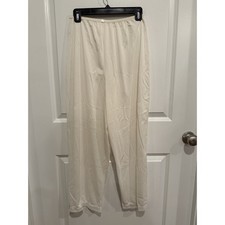 Vanity Fair Cream Nylon Slip Pants Lingerie Sleep Lounge Vintage Women  s Sz 8