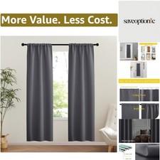 1 Panel Door Curtain Privacy Thermal Insulated Noise Reducing Blackout French...