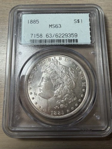 1885 Morgan Silver Dollar PCGS MS 63 Gen 2.1 OGH