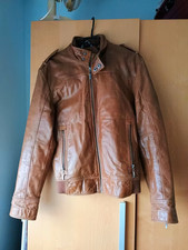 WE Echtleder Leder Jacke Cognac Braun Herren S Hochwertig