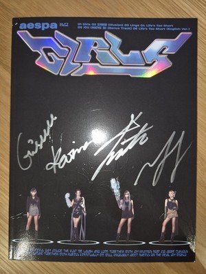aespa [GIRLS] All Member Autographed Signed Album | eBay
