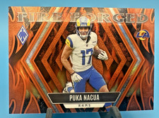 2023 Panini Phoenix Fire Forged Orange Puka Nacua #FF-8 LA Rams RC