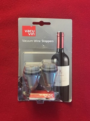 Vacu Vin Vacuum Wine Stoppers 2-Pack New in Package