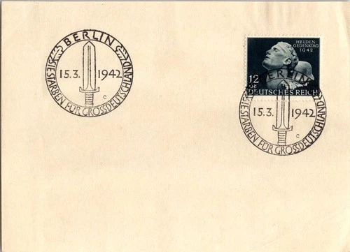 Germany FDC 1942 Commemoration Day Of Heroes  Berlin - J29228