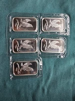 5 Troy Oz .999+ Fine Silver Bars SilverTowne Eagle Design.
