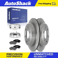 Rear Brake Rotors Premium Ceramic Pads Calipers for GMC Sierra 1500 4.3L