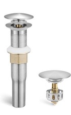 KES Bathroom Sink Drain with Strainer Basket Hair Catcher Anti Clog Pop Up Drain