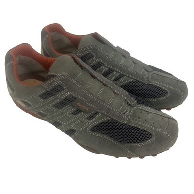 Geox Snake Respira Shoes Mens 11 Gray Suede Slip On Casual Breathable Comfort