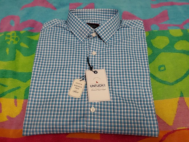 UNTUCKit BELDEN Long Sleeve Blue White 