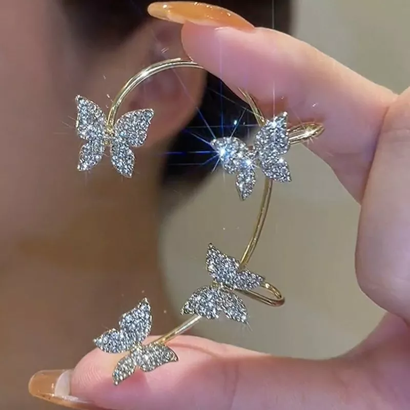 Butterfly cuff best sale earrings