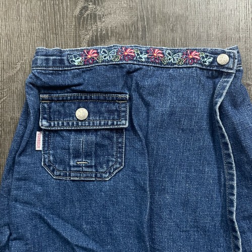 OshKosh Girls Jean Shorts Skort Wrap Denim Medium Wash Blue Size 6 - Picture 2 of 5