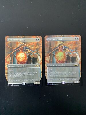 MtG: 2x BORDERLESS CONTAINMENT PRIEST - Core Set Magic 2021 ENG NM