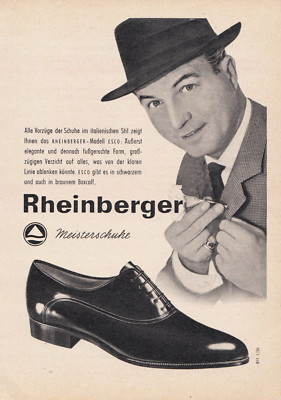 3w3470/ Alte Reklame von 1958 - Rheinberger Meisterschuhe