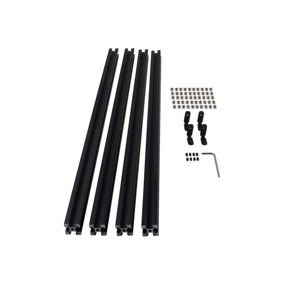 4PCS Black 2020 V-Slot Aluminum Extrusion For CNC 3D Printer 300-1000mm - Image 2 of 4