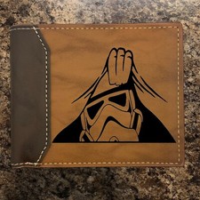 Stormtrooper Peeking Leather Wallet Bifold Premium Quality NEW