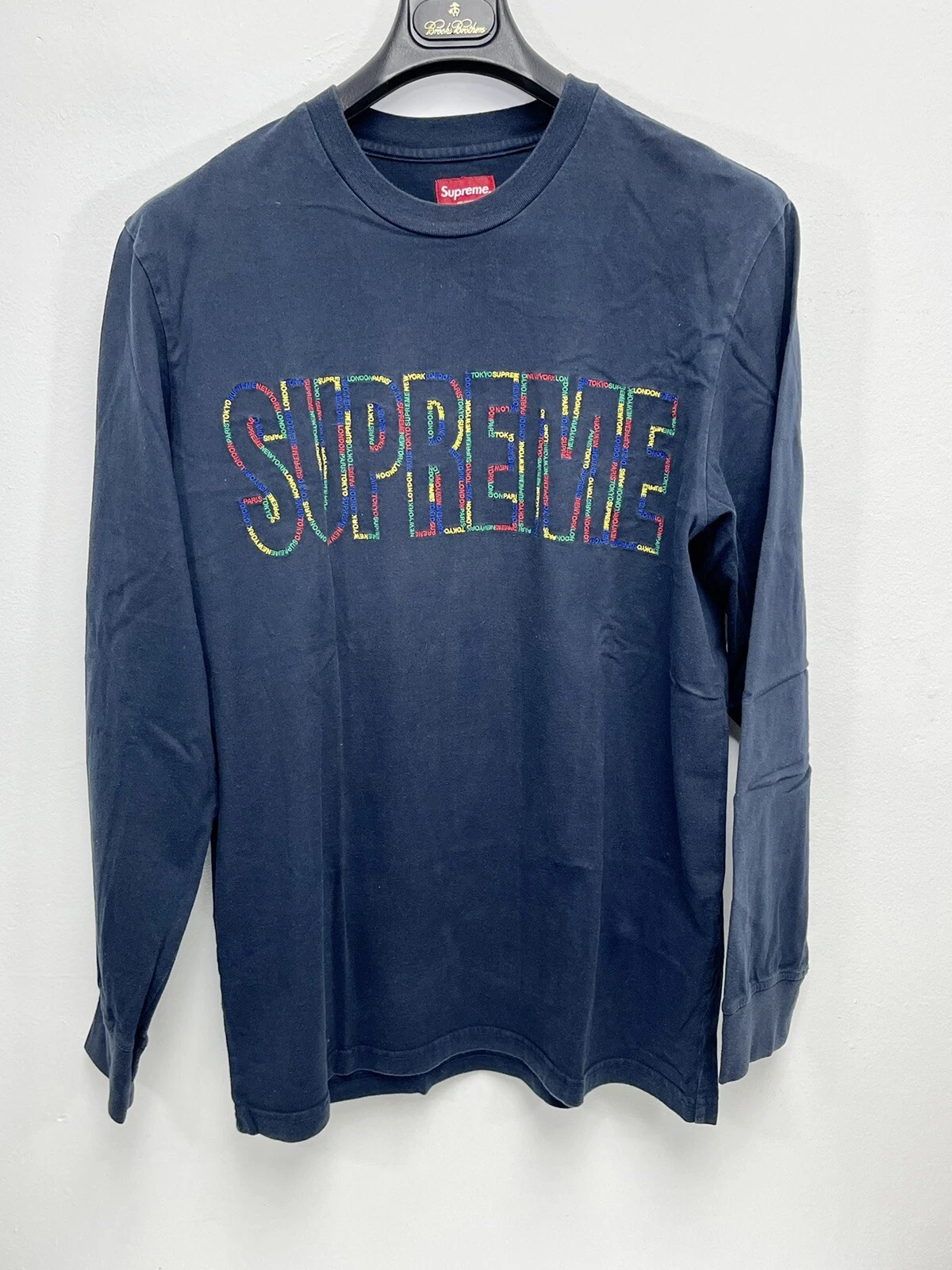 Tee shirt noir Supreme International L/S taille L SS19
