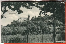 CARTOLINA  ANTICA  LORO PICENO  FP    VIAGGIATA 1950 SAN FRANCESCO CHIESA  OCCAS