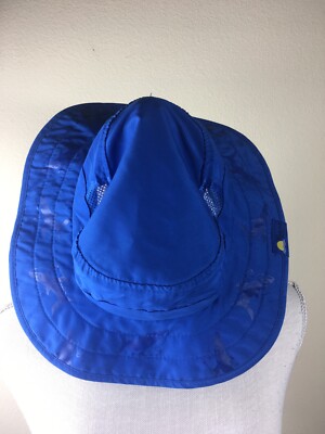 Blue Wide Brim Hat with Sea Life Design Handmade Reversible Bucket or Sun Hat, With Whale Design and  main image 4
