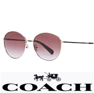 COACH Lia Round Sunglasses + Case C3482 Brown Gradient 100% UV Protection  New