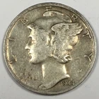 1944-S United States Mercury Dime - Very Fine (VF) KM#140 - 90% Silver - 6366