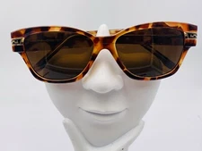 Vintage Perry Ellis P398 03 Tortoise Gold Oval Sunglasses FRAMES ONLY