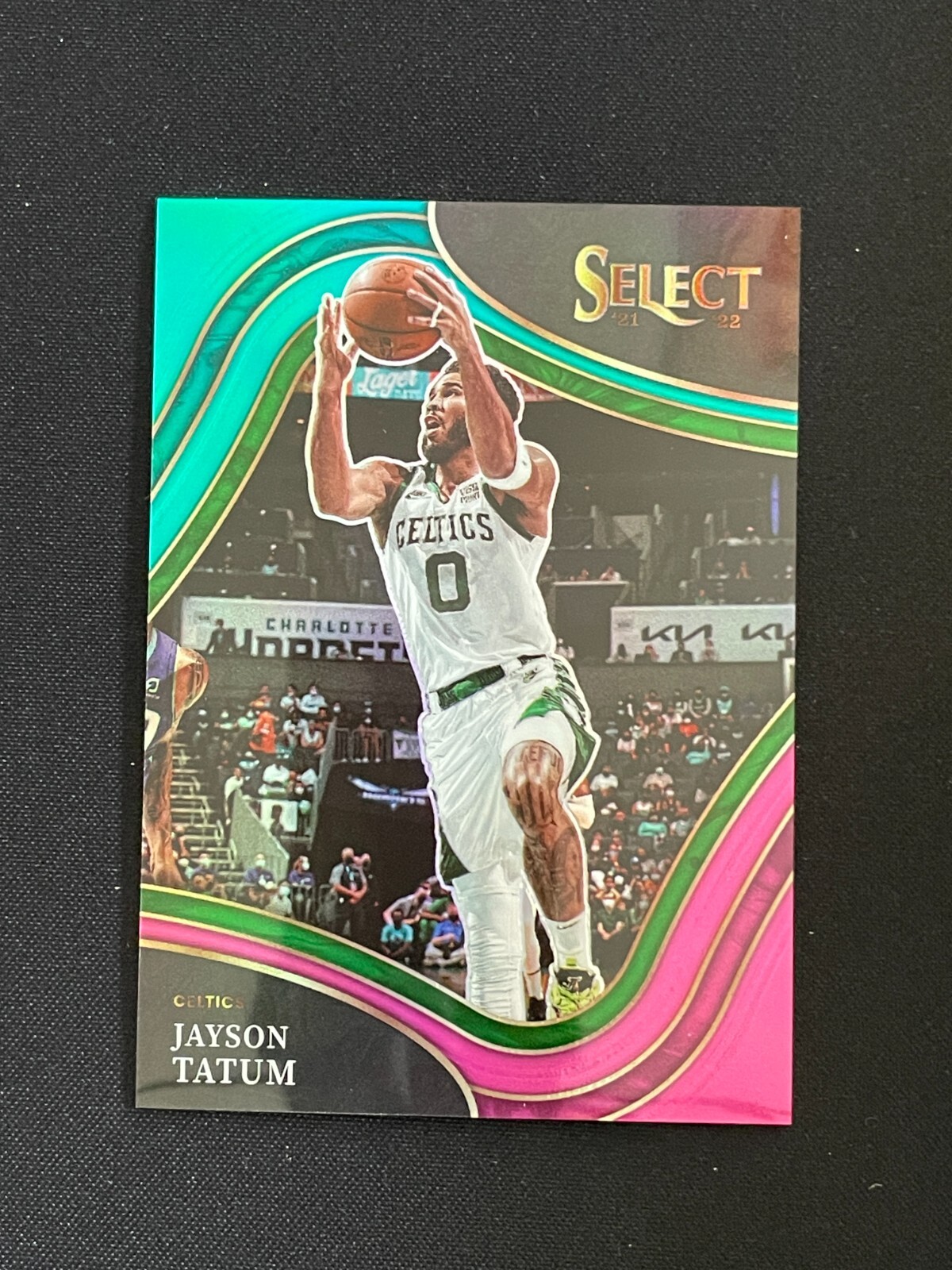 Jayson Tatum 2021-22 Panini Select Courtside Teal/White/Pink Prizm 37/49 #206