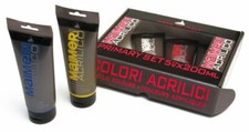 SCATOLA MAIMERI ACRILICO 5 TUBI COLORI PRIMARI DA 75ml O 200ml 0998190 / 0998192
