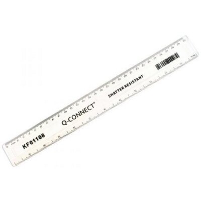 Pack of 20 Q-Connect 300mm Ruler Shatterproof clear rulers | eBay UK