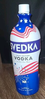 EMPTY Svedka Spirit Edition Vodka large bottle 1.75 L patriotic crafts America