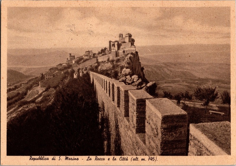 1938 San Marino Guaita First Tower RPPC real Picture Postcard Cover WWII