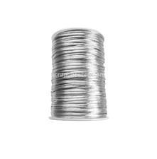 Silver 2mm Satin Nylon Rattail Cord Bead Jewellery Scrapbook Browband Macrame