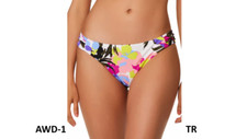 BAR III PARADISE GARDEN TAB-SIDE HIPSTER BIKINI BOTTOMS, Multi, Small
